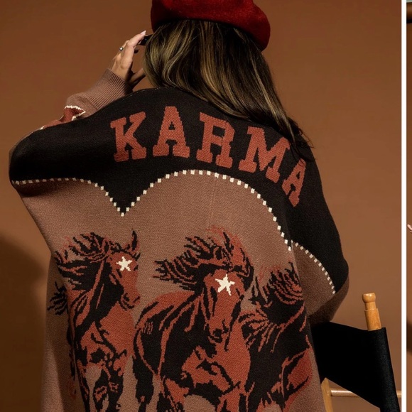 Untamed Wild Cardigan Brown Sweater - Picture 3 of 4